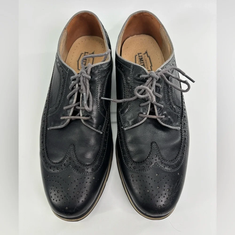 Florsheim limited indigo flux wingtip oxfords 10 black work office comfort